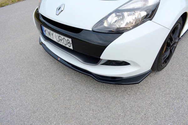 Maxton Front Splitter V.1 Renault Clio Mk3 RS Facelift - Gloss Black