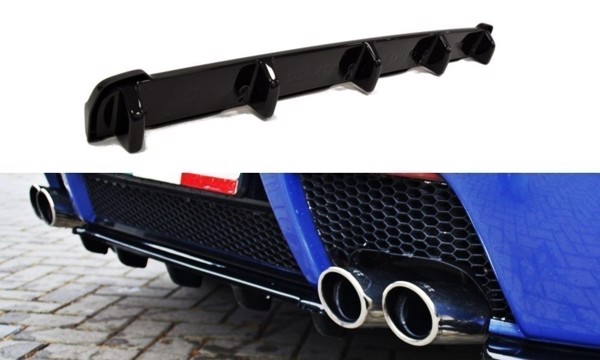 Maxton Central Rear Splitter Alfa Romeo 147 Gta (With Vertical Bars) - Gloss Black