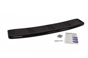 Maxton Central Rear Splitter Audi A7 S-Line (Facelift) (Without Vertical Bars) - Gloss Black