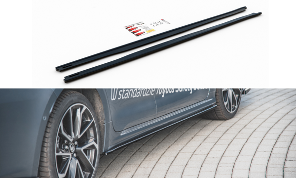 Maxton Side Skirts Diffusers Toyota Corolla Xii Sedan - Gloss Black