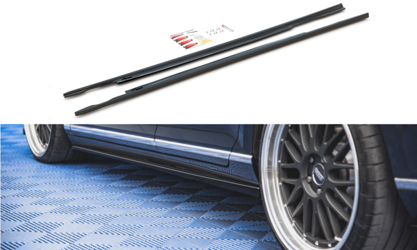 Maxton Side Skirts Diffusers Volkswagen Passat B8 - Gloss Black