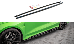 Maxton Side Skirts Diffusers Audi RS3 8Y - Gloss Black