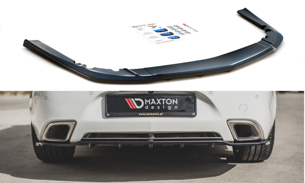 Maxton Central Rear Splitter (With Vertical Bars) Opel Insignia Mk. 1 Opc Facelift - Textured