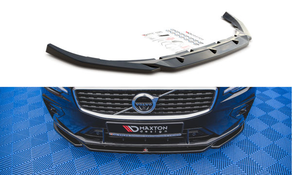 Maxton Front Splitter V.2 Volvo S60/V60 R-Design Mk3 - Gloss Black