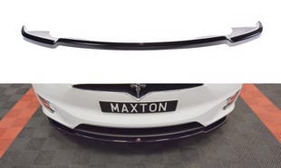 Maxton Front Splitter V.1 Tesla Model X - Gloss Black