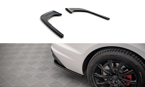 Maxton Rear Side Splitters Audi A4 B9 Facelift - Gloss Black