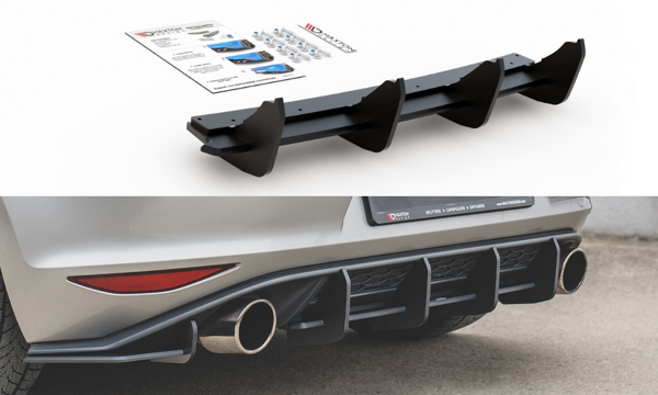 Maxton Racing Durability Rear Diffuser V.1 VW Golf 7 Gti - Black