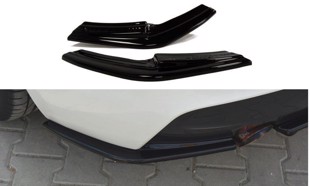 Maxton Rear Side Splitters BMW 1 F20/F21 M-Power (Preface) - Gloss Black