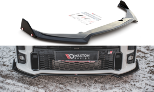 Maxton Front Splitter + Flaps V.3 Toyota Gr Yaris Mk4 - Gloss Black