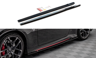 Maxton Side Skirts Diffusers V.2 Nissan 370Z Nismo Facelift - Gloss Black