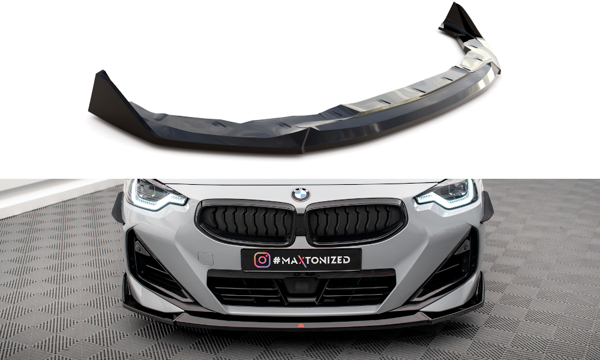 Maxton Front Splitter V.3 BMW 2 Coupe M-Pack / M240I G42 - Textured