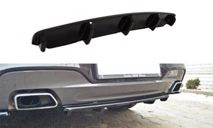Maxton Central Rear Splitter For BMW 6 Gran Coupé Mpack (With A Vertical Bar) - Gloss Black