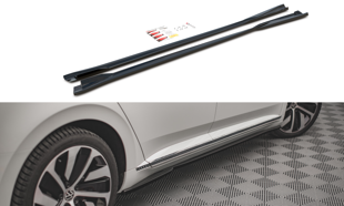 Maxton Side Skirts Diffusers Volkswagen Arteon R-Line Facelift - Gloss Black