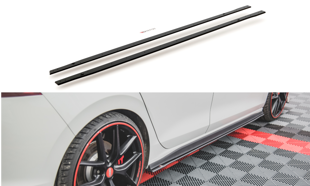 Maxton Racing Durability Side Skirts Diffusers Volkswagen Golf 8 Gti / Gti Clubsport - Black-Red