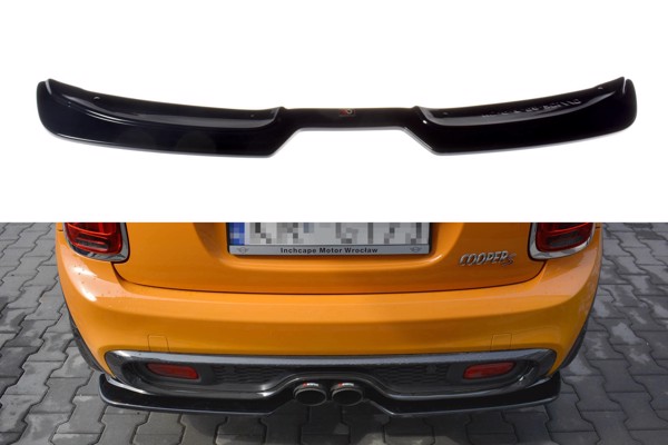 Maxton Central Rear Splitter Mini Cooper S Mk3 Preface 3-Door (F56) - Gloss Black