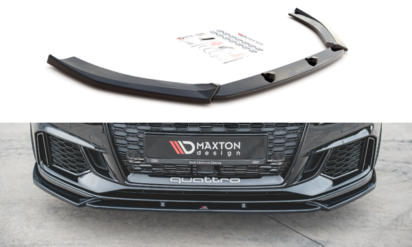 Maxton Front Splitter V.4 Audi RS3 8V Fl Sportback - Gloss Black