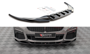 Maxton Front Splitter V.2 BMW 7 G11 M-Pack Facelift - Gloss Black
