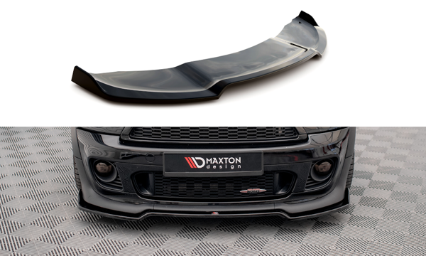 Maxton Front Splitter V.2 Mini Cooper John Cooper Works R56 - Gloss Black