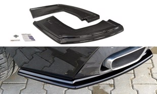 Maxton Rear Side Splitters For BMW X6 F16 Mpack - Gloss Black