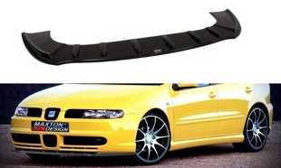 Maxton Front Splitter Seat Leon Mk1 (For Seat Sport Bumper) - Gloss Black