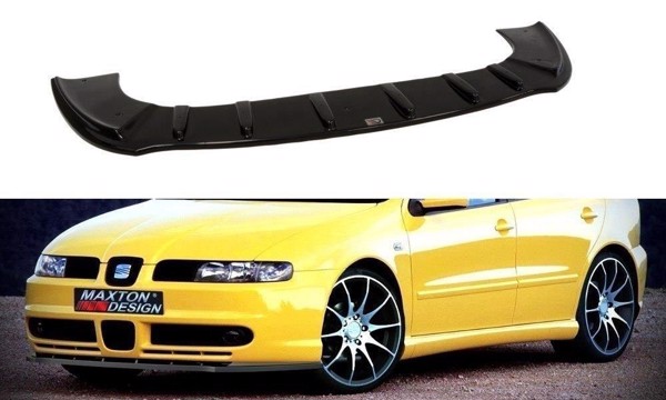 Maxton Front Splitter Seat Leon Mk1 (For Seat Sport Bumper) - Gloss Black
