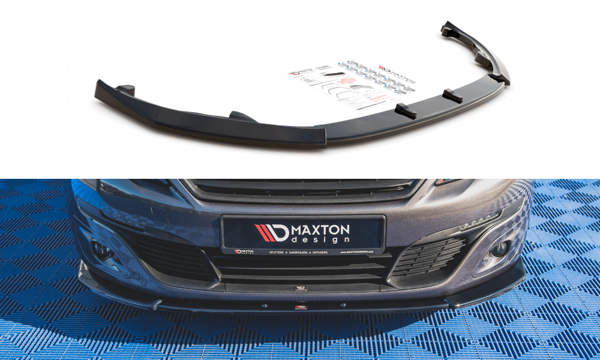 Maxton Front Splitter V.2 Peugeot 308 Mk2 Facelift - Gloss Black