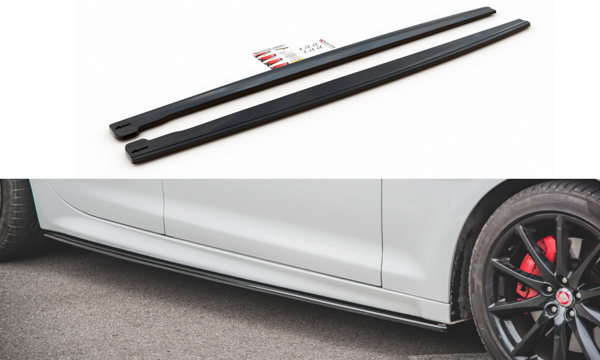 Maxton Side Skirts Diffusers Jaguar Xj X351 - Gloss Black
