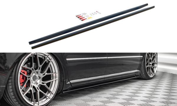 Maxton Side Skirts Diffusers Audi S8 D3 - Gloss Black
