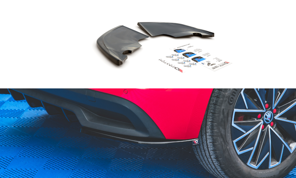 Maxton Rear Side Splitters Skoda Kamiq - Gloss Black