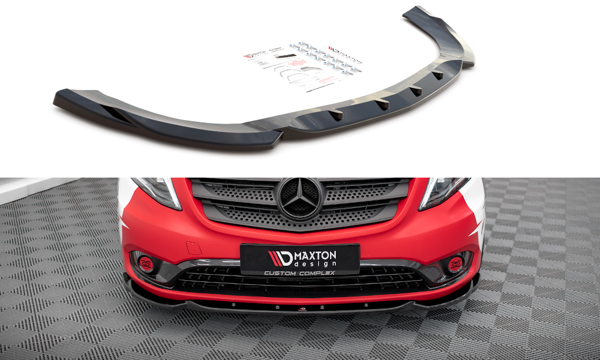 Maxton Front Splitter V.1 Mercedes-Benz VIto W447 Facelift - Gloss Black