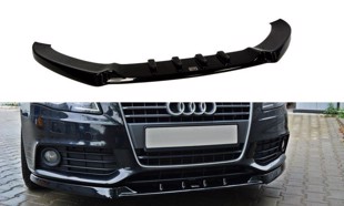 Maxton Front Splitter V.1 Audi A4 B8 - Gloss Black