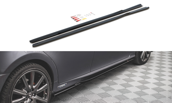 Maxton Side Skirts Diffusers Lexus Gs F Sport Mk4(L10) - Gloss Black