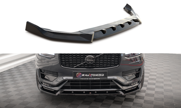 Maxton Front Splitter V.2 Volvo Xc90 R-Design Mk2 Facelift - Gloss Black