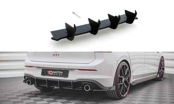 Maxton Racing Durability Rear Diffuser V.1 Volkswagen Golf 8 Gti  - Black