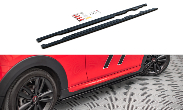 Maxton Side Skirts Diffusers Mini Cooper S John Cooper Works F56 - Gloss Black