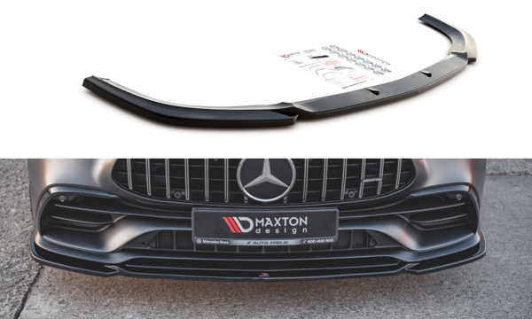 Maxton Front Splitter V.1 Mercedes-Amg Gt 53 4-Door Coupe - Gloss Black