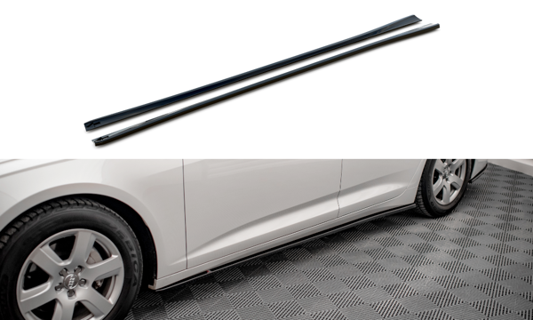 Maxton Side Skirts Diffusers Audi A6 C8 - Gloss Black