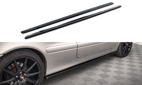 Maxton Side Skirts Diffusers Volvo C70 Mk1 - Gloss Black