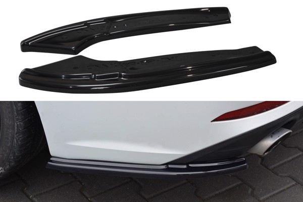 Maxton Rear Side Splitters Audi A5 S-Line F5 Sportback  - Gloss Black