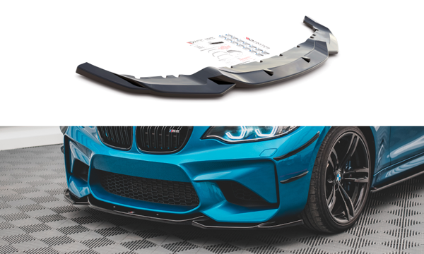 Maxton Front Splitter V.3 BMW M2 F87 - Gloss Black