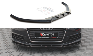 Maxton Front Splitter V.1 Audi A4 B9 - Gloss Black