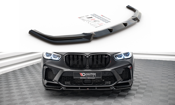 Maxton Front Splitter V.1 BMW  X5M F95 - Gloss Black