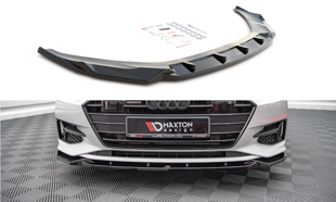 Maxton Front Splitter V.2 Audi A7 C8 - Gloss Black