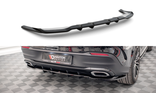 Maxton Central Rear Splitter (With Vertical Bars) Mercedes-Benz Gle Coupe Amg-Line C167 - Gloss Black