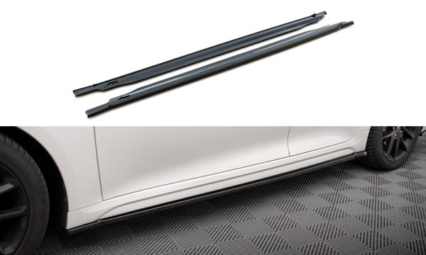 Maxton Side Skirts Diffusers Kia Optima Mk4 Facelift - Gloss Black