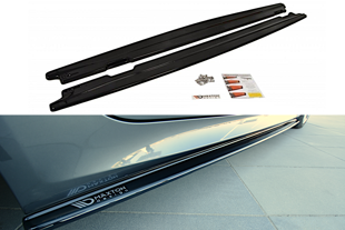 Maxton Side Skirts Diffusers For BMW 5 E60/61 M-Pack - Gloss Black