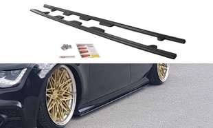 Maxton Side Skirts Diffusers Audi S7 / A7 S-Line C7 - Gloss Black