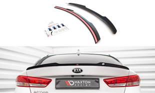 Maxton Spoiler Cap Kia Optima Mk4 - Gloss Black