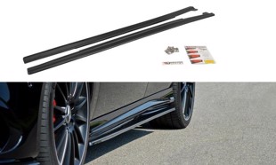 Maxton Side Skirts Diffusers Mercedes A W176/ Cla 117 Amg/ Cla 117 Amg Line Facelift - Gloss Black