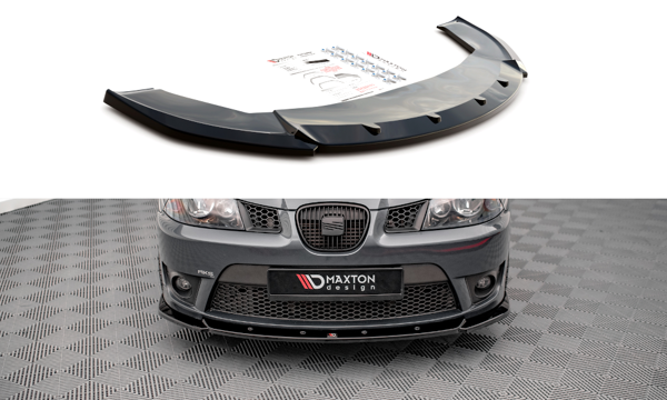 Maxton Front Splitter V.2 Seat Ibiza Cupra Mk3 - Gloss Black